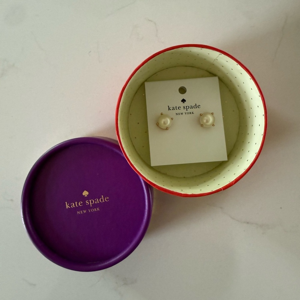 🌟 Kate Spade Pearl Gumdrop Earrings NWT